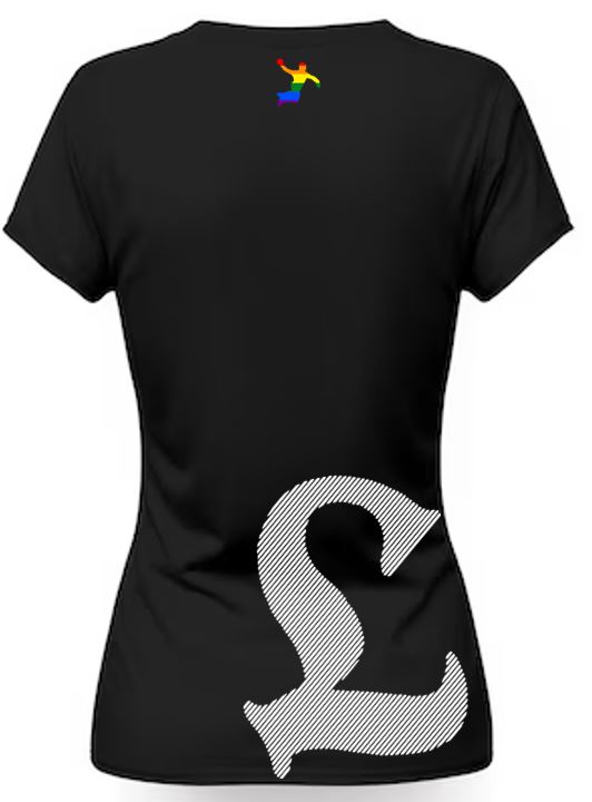 Damen T-Shirt Schwarz-Bunt